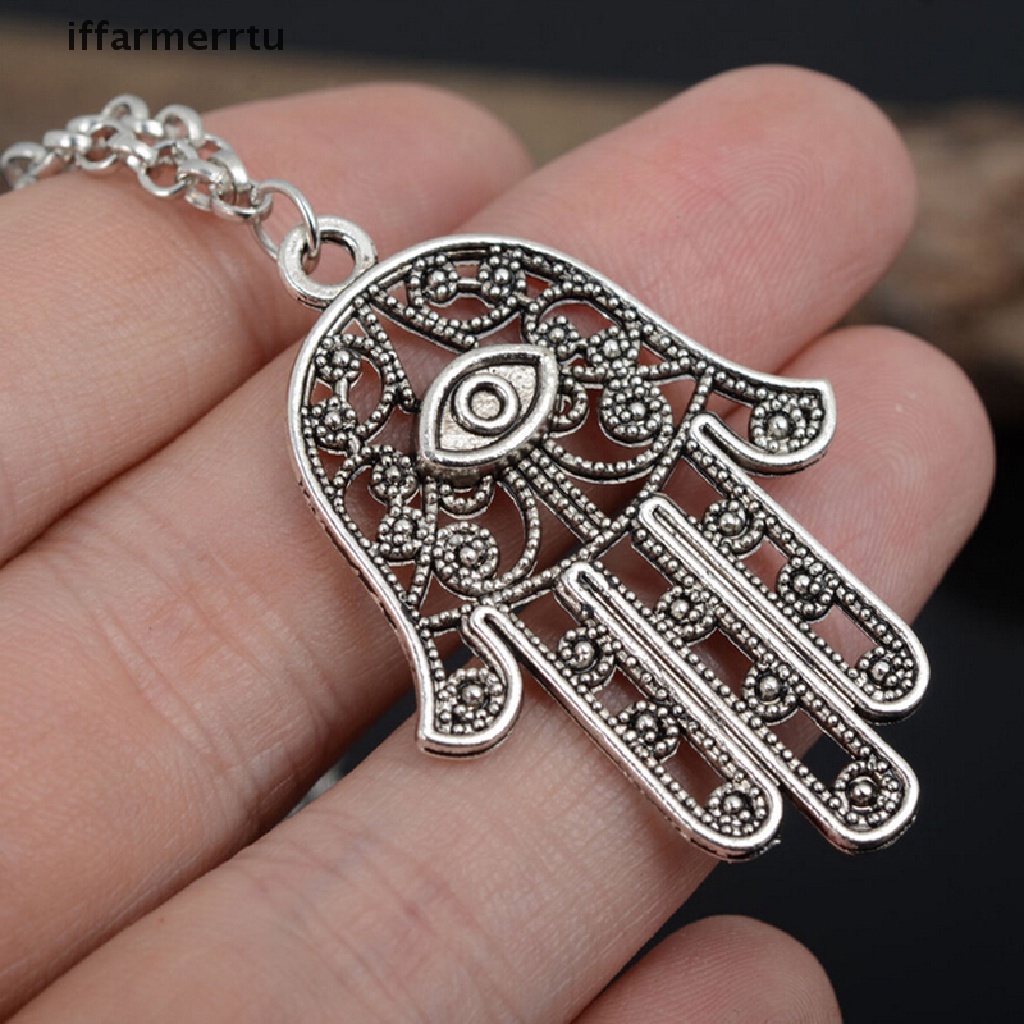 Vòng cổ Mặt Hình Biểu Tượng Bàn Tay Hamsa May Mắn