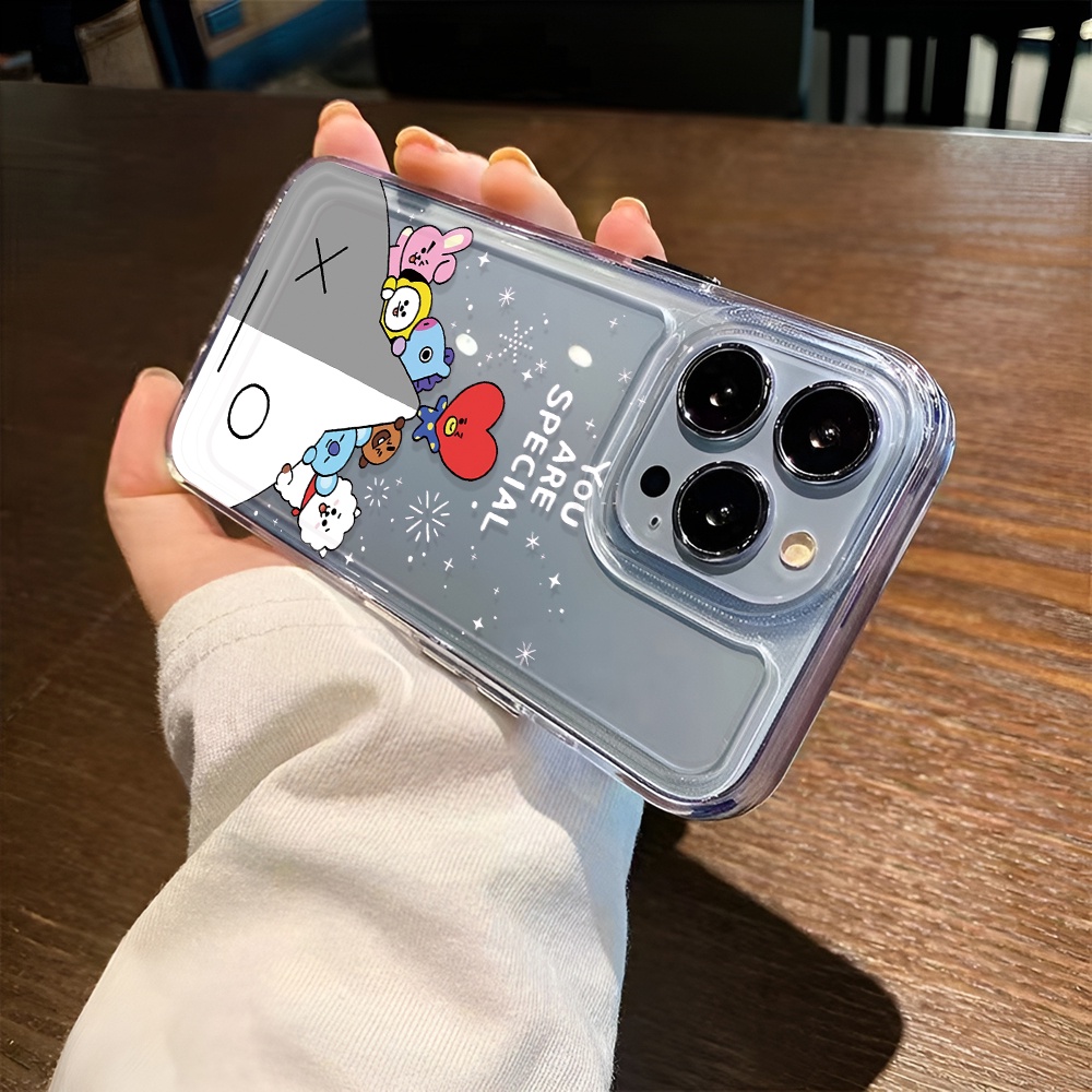 Trong Suốt Ốp Điện Thoại Tpu In Hình BT21 Đáng Yêu Cho iphone 14promax 13 12 11 7Plus 7 8 X XR XSMax