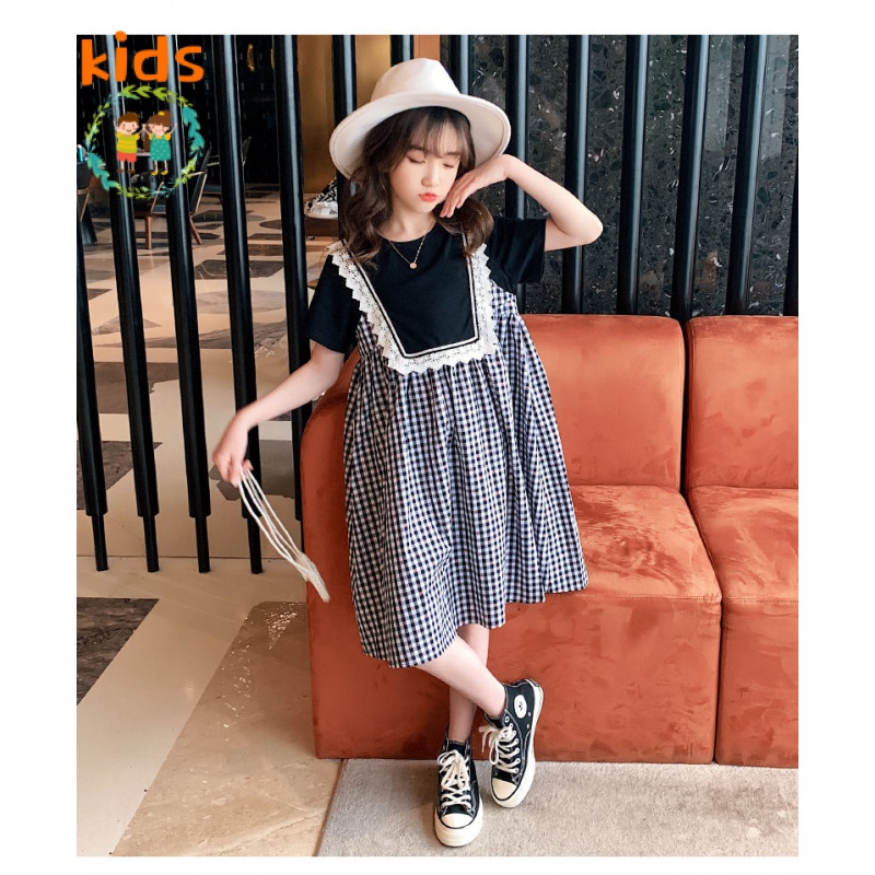 Đầm Mùa Hè Tay Ngắn Phong Cách Thời Trang Mới Dành Cho Bé Gái 3-5 - 8-10 - 12-13 Tuổi