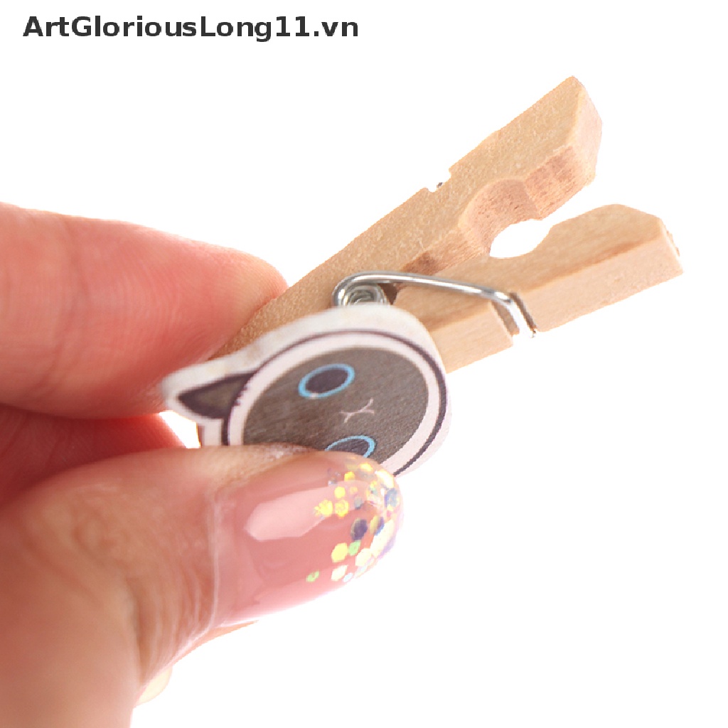 Set 10 Kẹp Ảnh Bằng Giấy Hình Mèo Dễ Thương