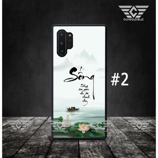 Ốp lưng SAMSUNG NOTE 10 - NOTE 10 PLUS Thư pháp bằng kính
