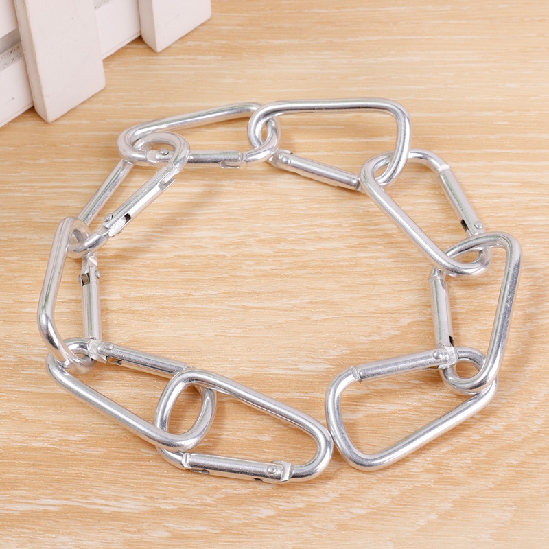 1 Móc Khóa Carabiner Chữ D Màu Bạc Bằng Nhôm An Toàn Cho Hoạt Động Thể Thao Ngoài Trời