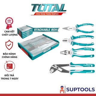 Bộ kìm 4 món đa năng total thktv02p041 kềm răng, cắt, mỏ quạ
