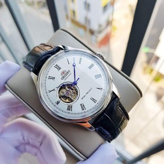 Đồng hồ nam orient cabalero automatic dây da số la mã kim xanh, đồng hồ thời trang sang trọng đẳng cấp
