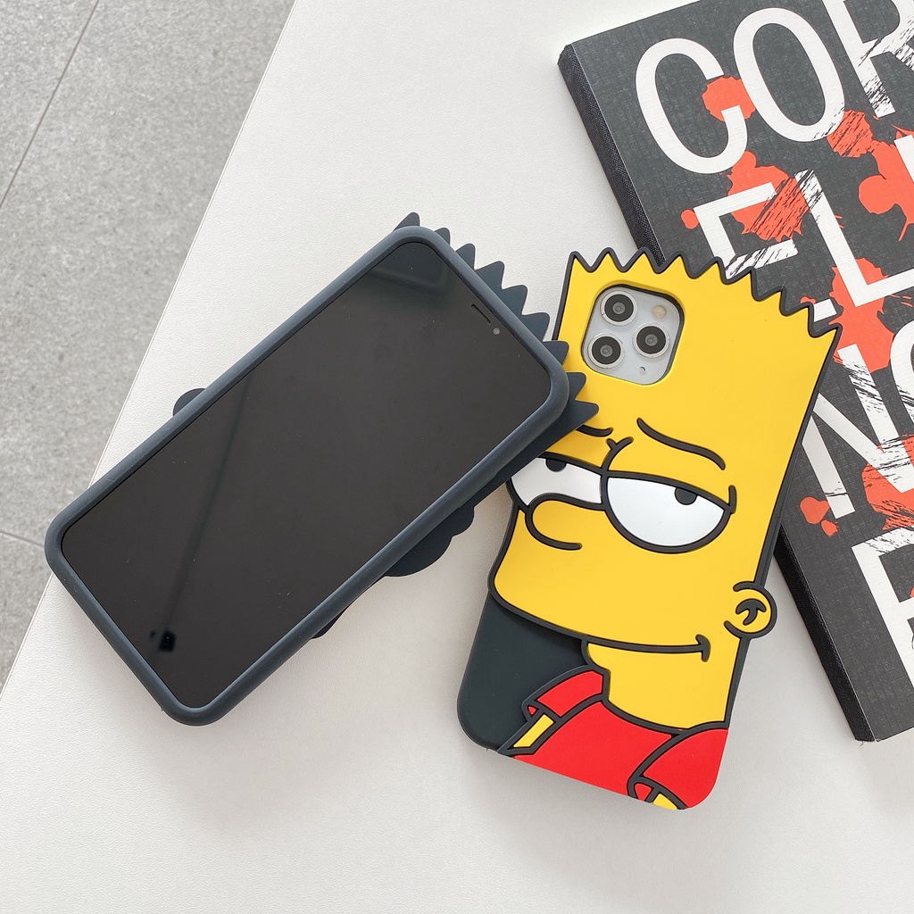 Ốp Điện Thoại TPU Dẻo Họa Tiết Hoạt Hình The Simpsons Dễ Thương Chống Sốc Cho iPhone 11 12 13 14 Pro Max XS XR 7 8 Plus