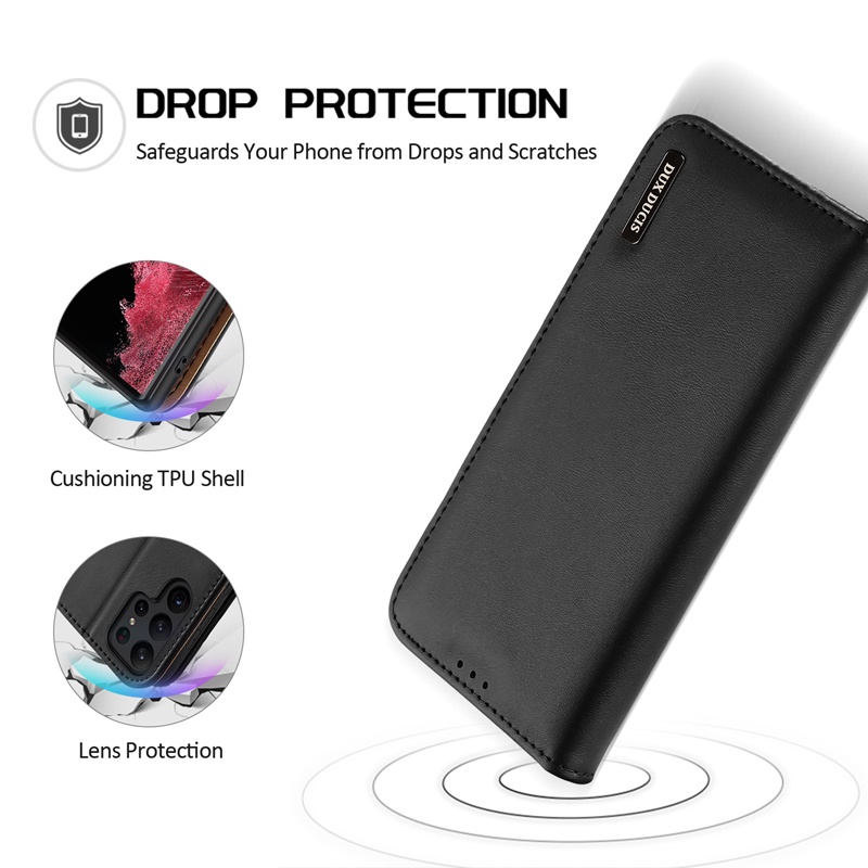 Bao Da Điện Thoại DUX DUCIS Cao Cấp Chống Sốc Có Ngăn Đựng Thẻ Và Giá Đỡ Cho Samsung Galaxy S23 Ultra