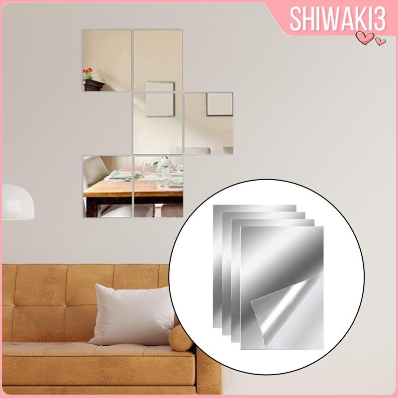 Bộ 4 Miếng Gương Dán Tường Trang Trí Phòng Tắm