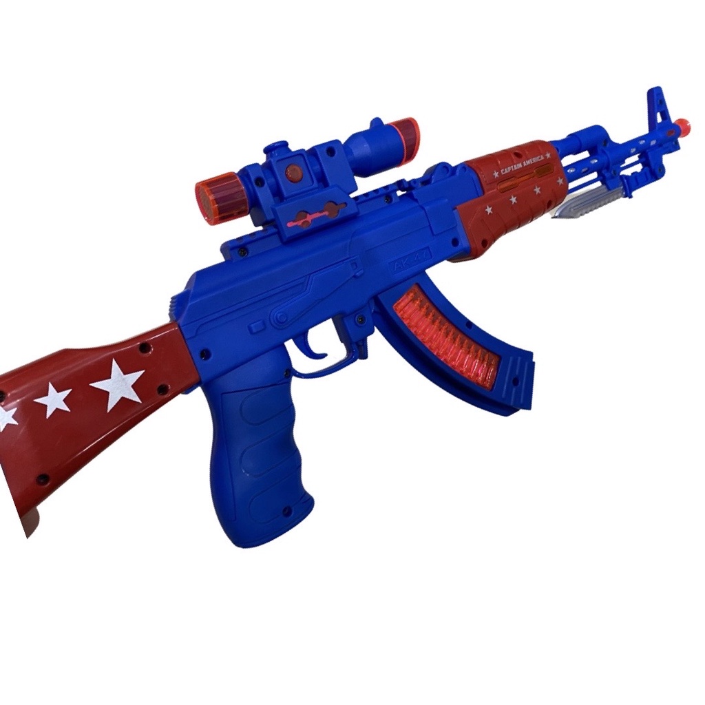 Súng đồ chơi bằng nhựa MỚI Súng đồ cơi cậu bé Blaster thực tế Captain