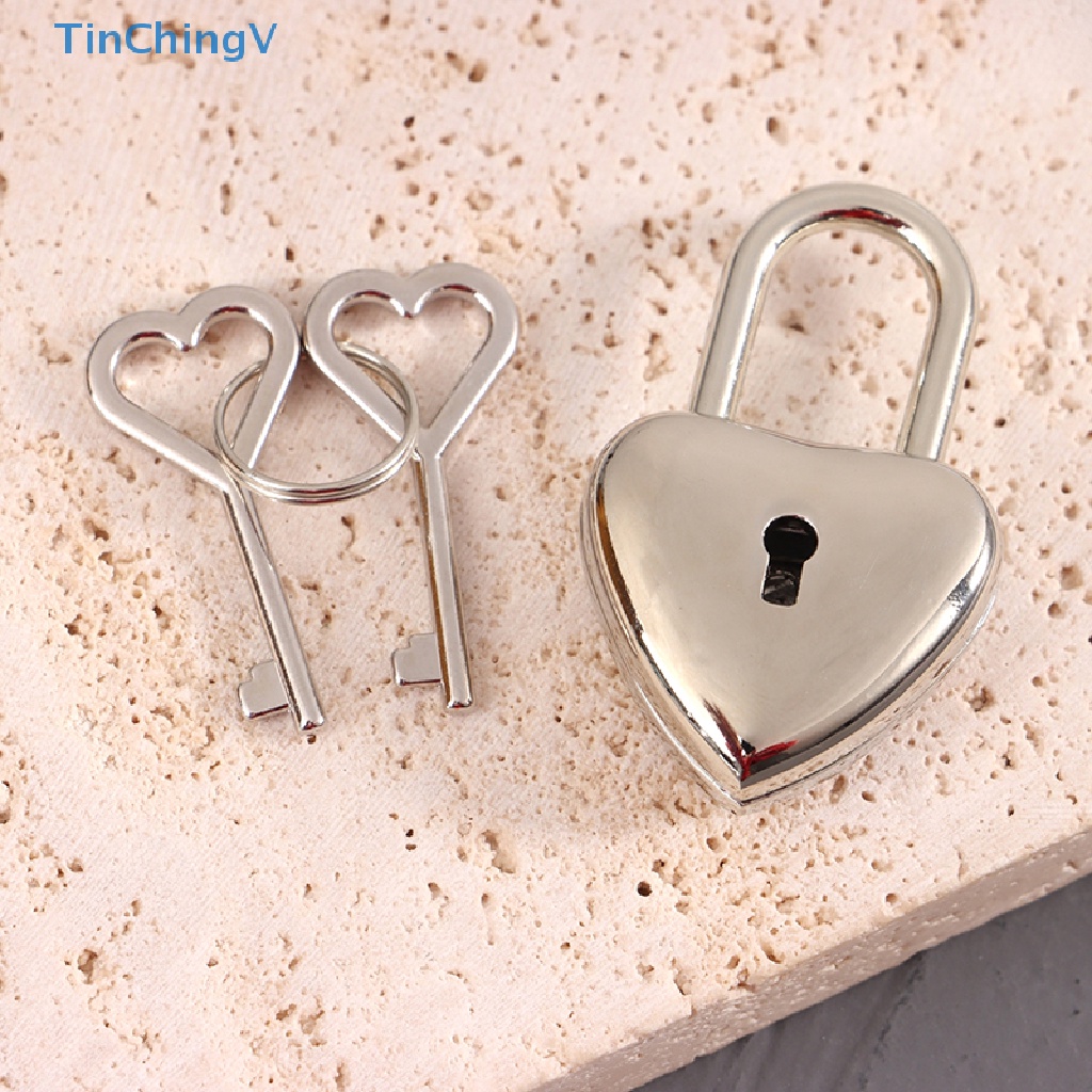 1 Bộ Ổ Khóa Trái Tim Mini Có Chìa Khóa Cho Vali / Hộp Trang Sức / Nhật Ký / Quà Cưới