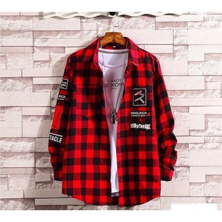 Áo sơ mi caro flannel form rộng