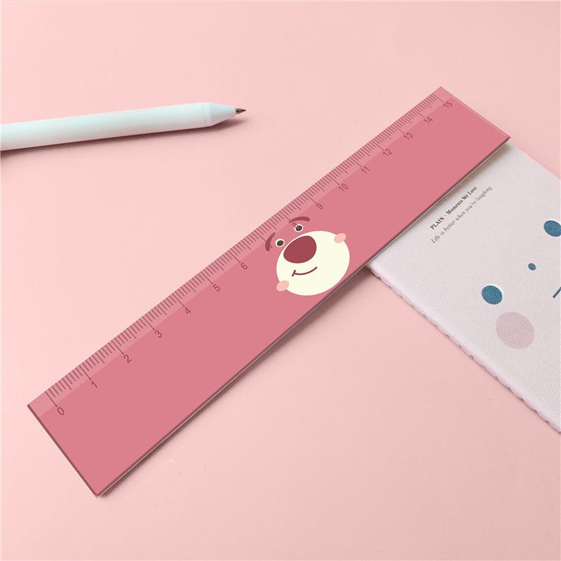 Thước Vẽ Hình Gấu Hồng Dễ Thương Bằng Acrylic