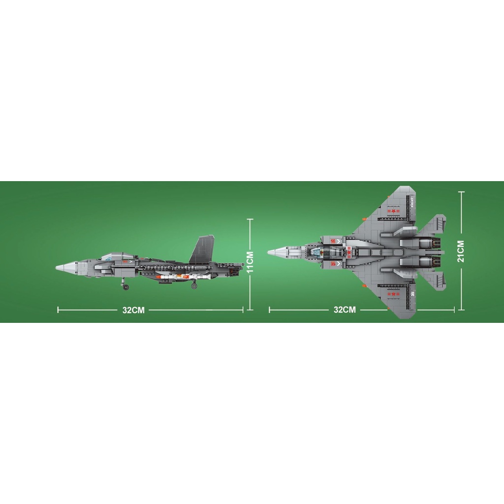 Set 1165 Mô Hình Máy Bay Chiến Đấu MOC WW2 J35 FC31 Tự Lắp Ráp Độc Đáo Mới
