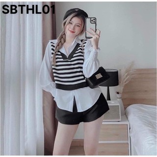 SET 3 MÓN ÁO SMI PHỐI GILE