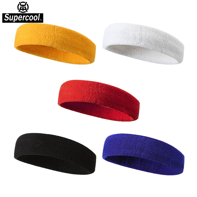 #SupercooL# Băng đô Thể Thao Dùng Tập Thể Dục Thấm Hút Mồ Hôi Tốt Thấm Hút Mồ Hôi Dành Cho Nam Nữ -Băng đeo đầu Thể Thao Phụ Kiện Bóng Rổ Chạy Bộ Bóng Đá Cầu Lông Trơn Nhanh Khô Cao Cấp