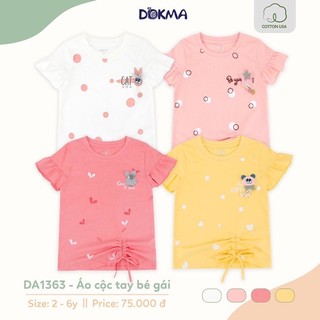 Áo cộc tay bé gái dokma 2-6y da1363