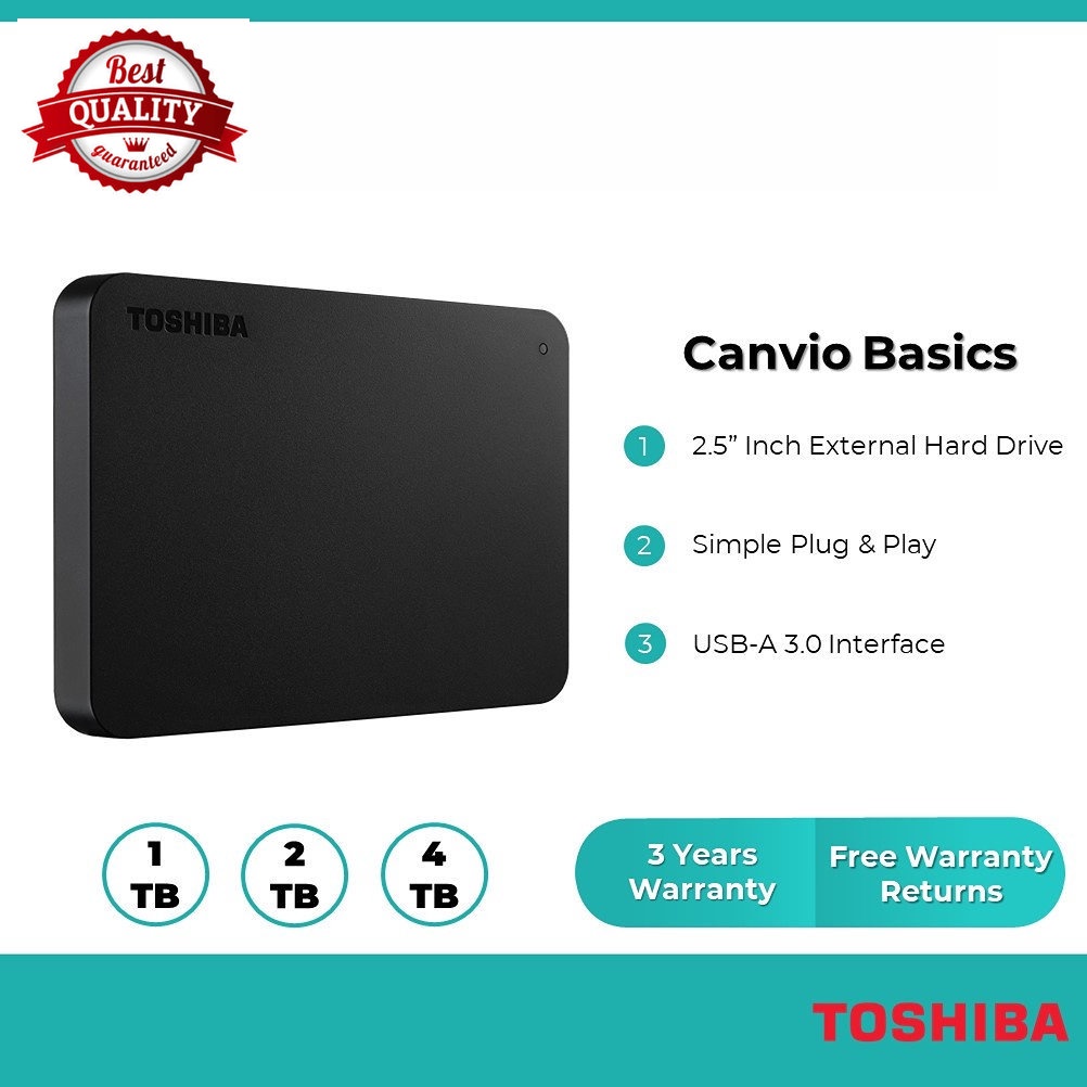 TOSHIBA Túi Đựng Ổ Cứng Di Động HDD USB 3.0 (500GB / 1TB / 2TB / 4TB)