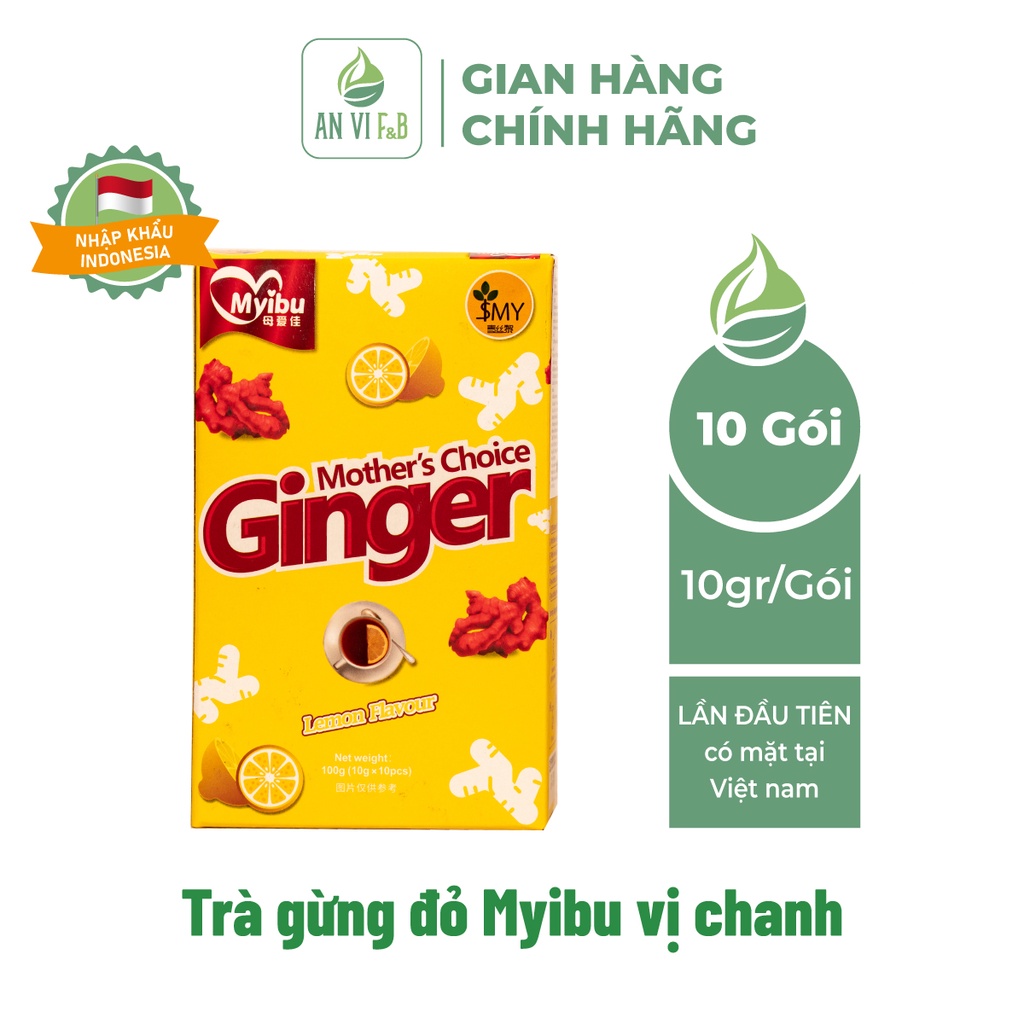 Trà gừng đỏ Myibu hương chanh nhập khẩu Indonesia 100gr AN VI F&B
