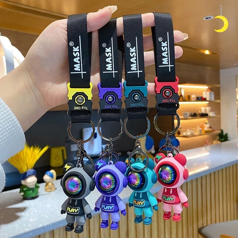 Móc Khóa Hình Gấu Bông Tia Chớp Sáng Tạo