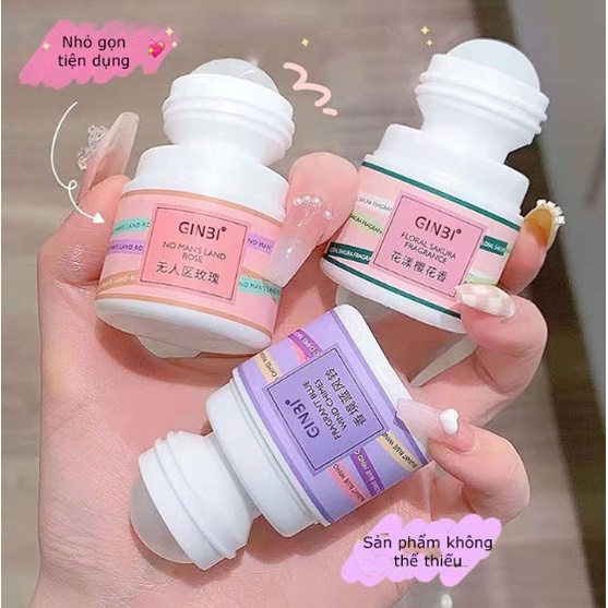 Lăn Khử Mùi Hương Hoa Anh Đào Ginbi Cute Nhỏ Gọn