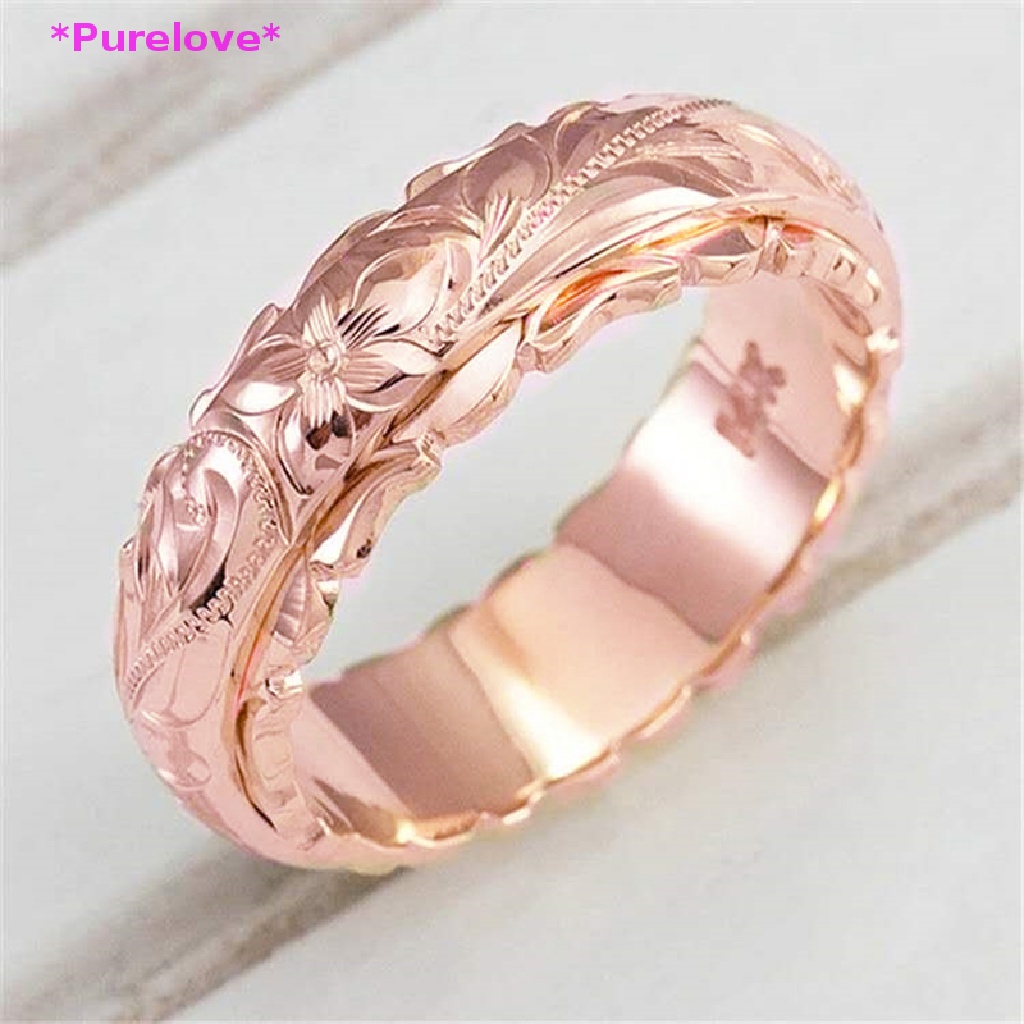 Nhẫn Cưới Mạ Vàng 14k Đính Hoa Hồng Phong Cách Gothic Thời Trang Dành Cho Nữ Mới