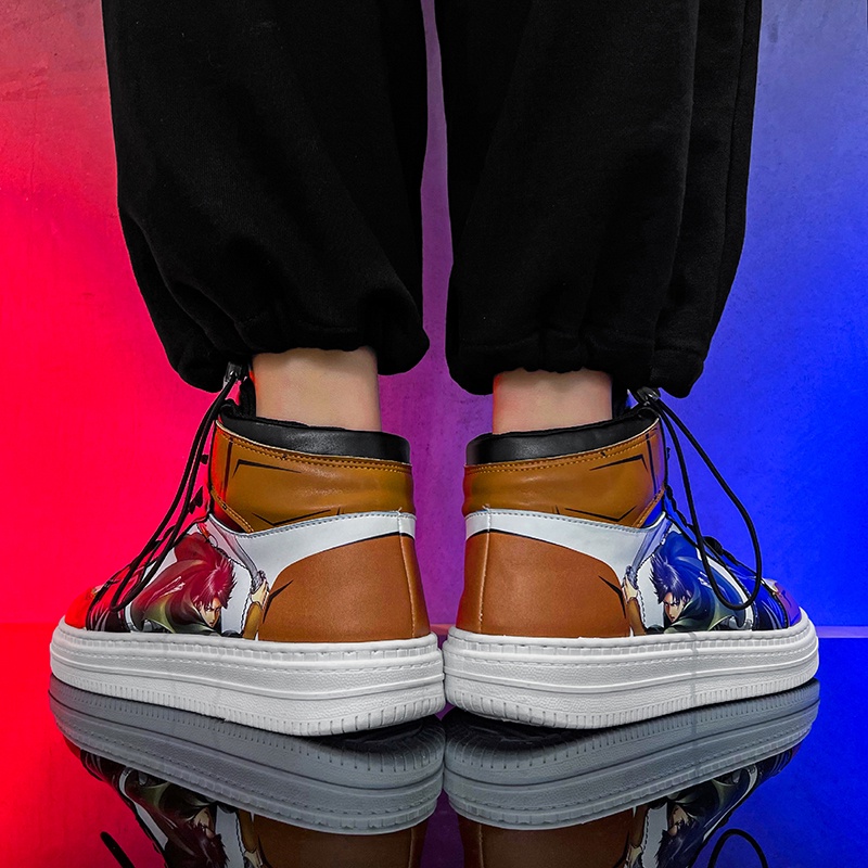 Giày Thể Thao Cổ Cao Thoải Mái In Họa Tiết Hoạt Hình Naruto Sasuke Thời Trang Cho Nam