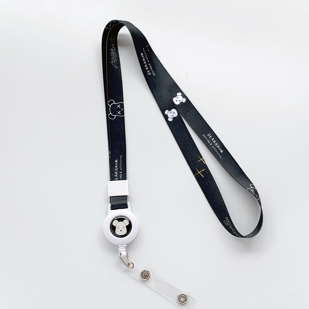 Dây Đeo Thẻ Co Giãn Họa Tiết Totoro Màu Đen Dễ Thương