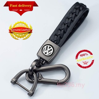 Móc khóa da cừu phối hợp kim in logo volkswagen vw thời trang