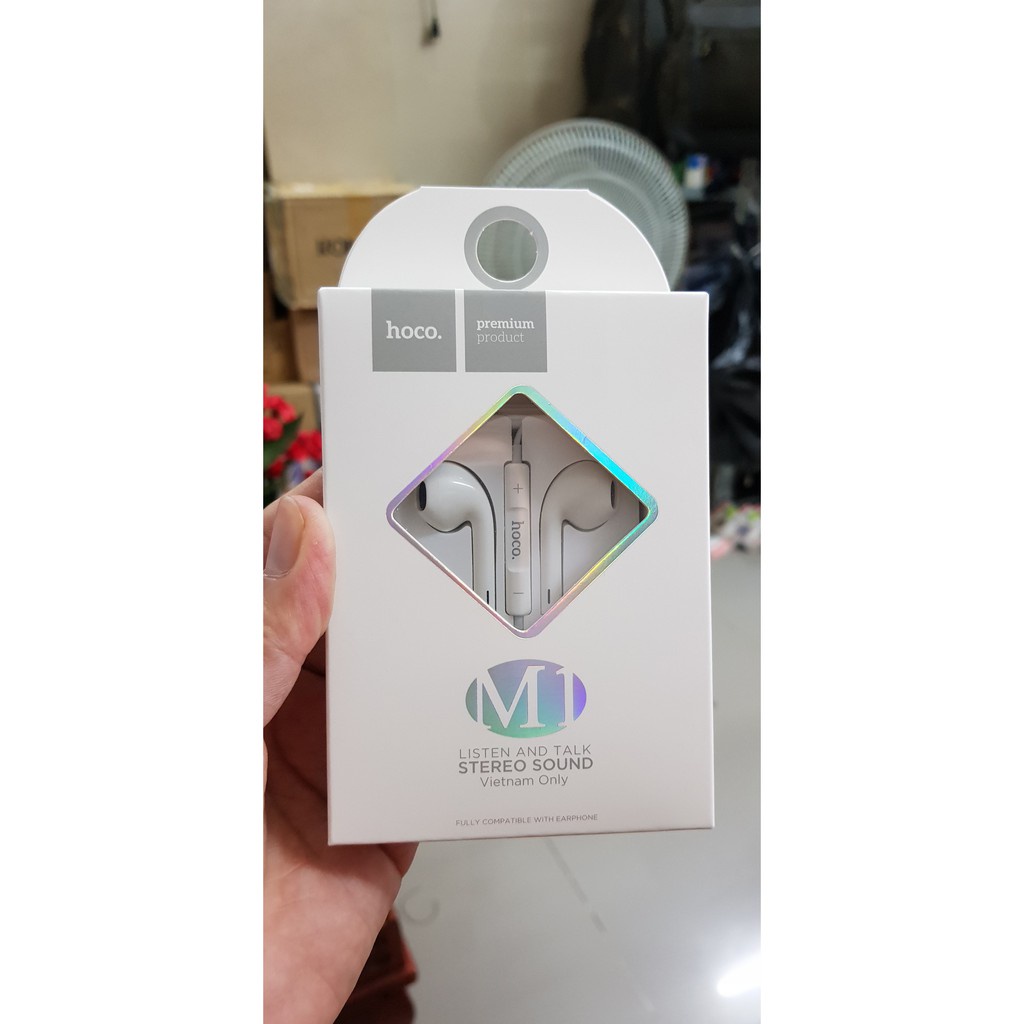 Tai Nghe Nhét Tai Hoco Jack Cắm Tròn 3.5mm - BH 3T 1 đổi 1 - Hoangyencomputer