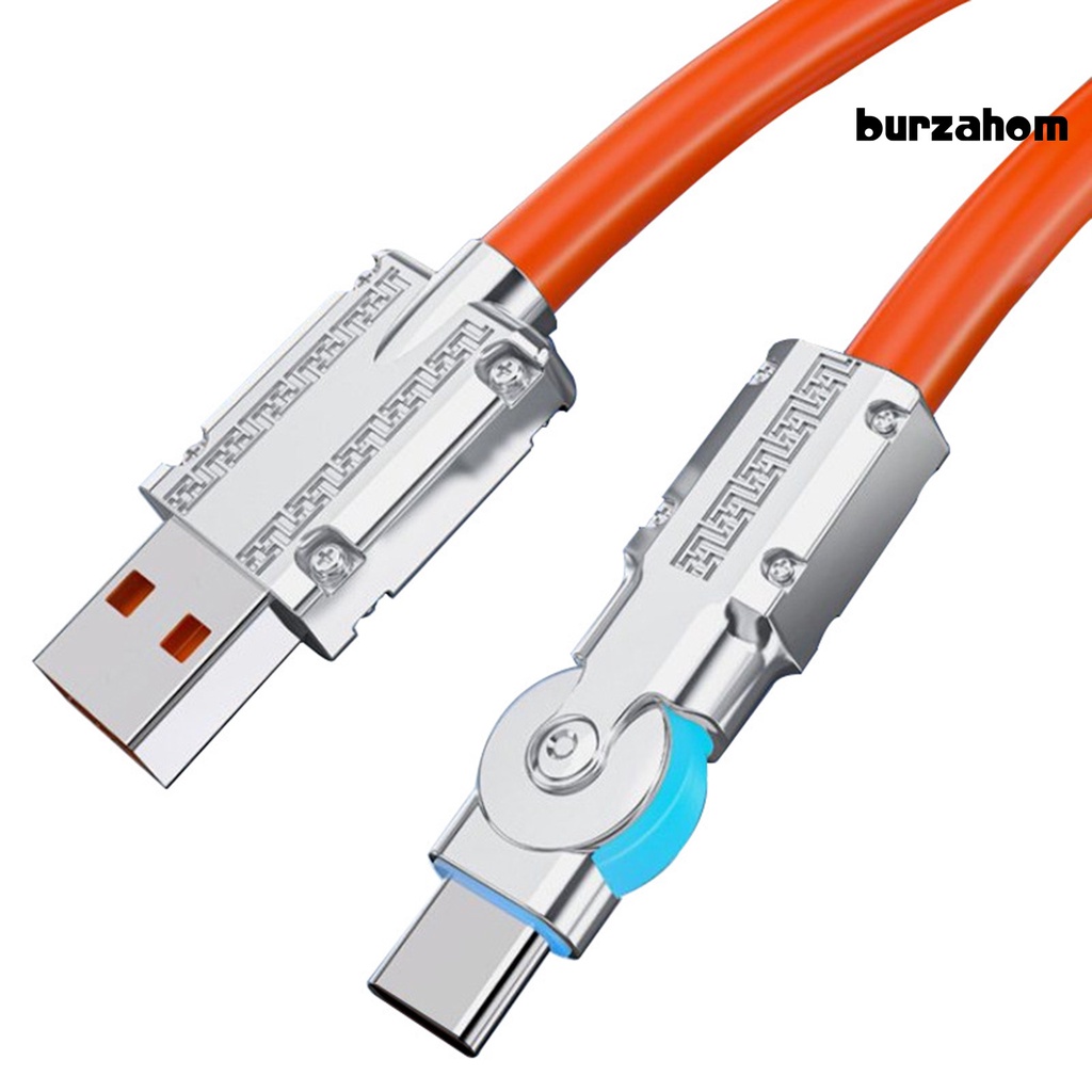 Cáp Sạc Nhanh 1m Công Suất Cao Xoay 180 Độ Có Đèn 120W 6A Type-C Cho Điện Thoại