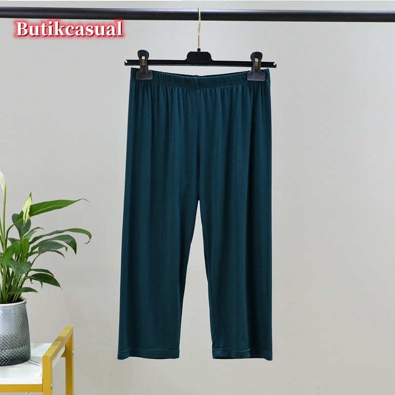Quần cotton Lửng Co Giãn Dáng Rộng Thời Trang Mùa Hè 2023 Cho Nữ