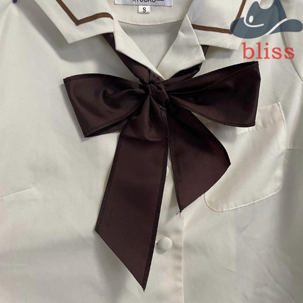 Khăn Quàng Cổ Vải Lụa Satin Mềm Mại Màu Trơn Thắt Nơ Phong Cách Vintage Ngọt Ngào Cho Nữ