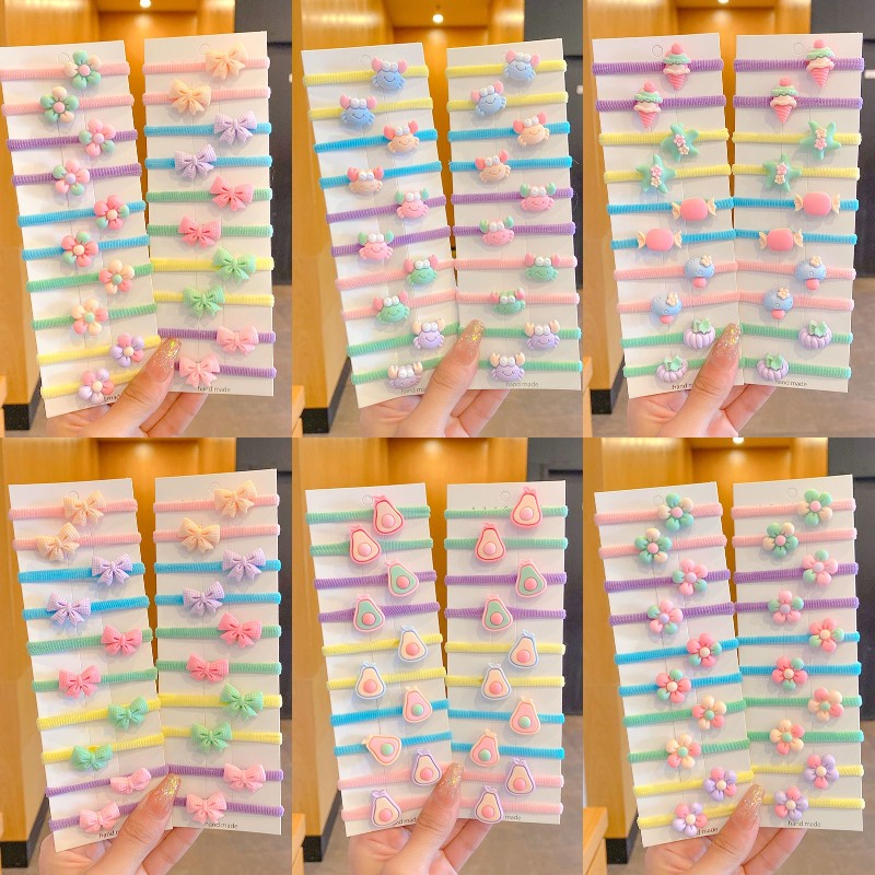 Set 20 Dây Buộc Tóc Cao Su Co Giãn Dễ Thương Thời Trang Hàn Quốc