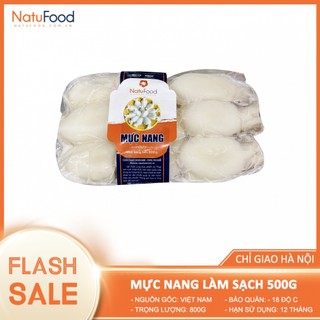 Mực nang tươi đã làm sạch khay 500g - hải sản cao cấp natufood