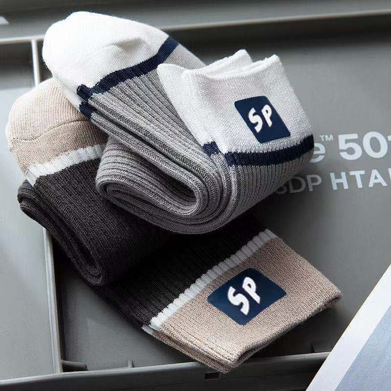 Vớ cotton Dày Dặn Chống Mùi Hôi In Chữ Thời Trang Cho Nam