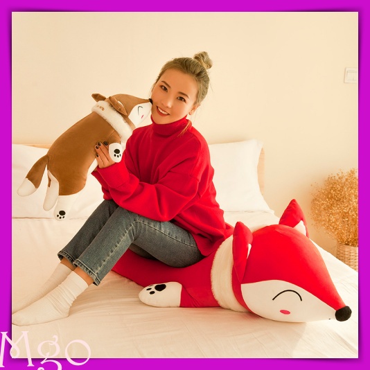 [Mẫu Mới- HOT- Hàng Có Sẵn ] Thú Nhồi Bông Con Cáo Phiên Bảng Đáng Yêu Bông Mềm Mịn size 70cm , 90cm Qùa Tặng Người Thân