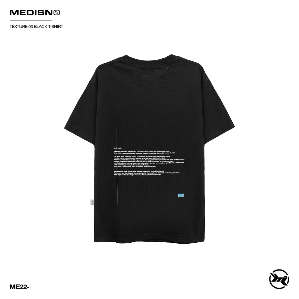 MEDISN - Áo thun TEXTURE 03 T-SHIRT/ BLACK