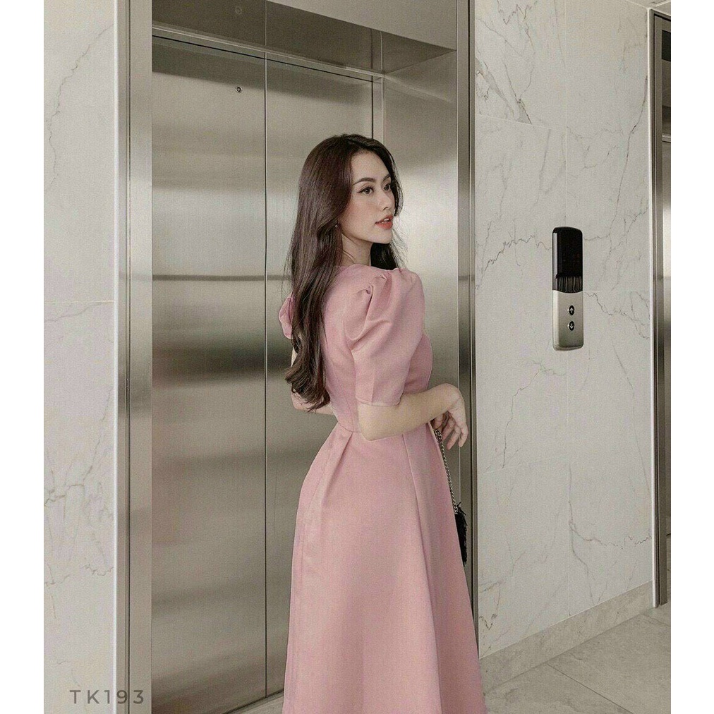 Đầm Dự Tiệc Cổ Tim,Maxi Xoè Tay Phồng Chất Tafta Cao Cấp mịn 2 Lớp full ( Tặng Kèm Tag Hoa Rời) Thời Trang Thiết Kế [MJP