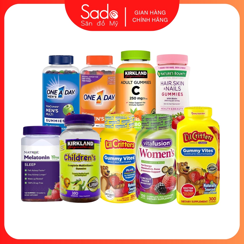 Thanh lý đồng giá các loại gum vitamin hàng chính hãng Mỹ