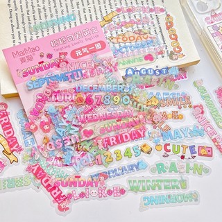 Túi 45 sticker chữ