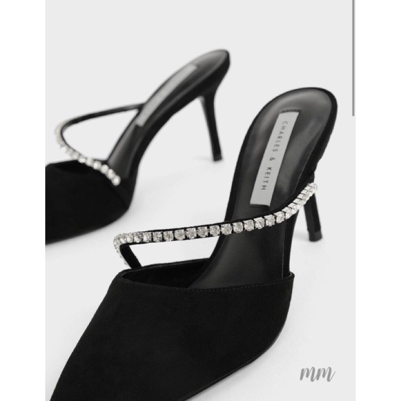 Cao gót bít mũi nữ đính đá sang chảnh Mã T856