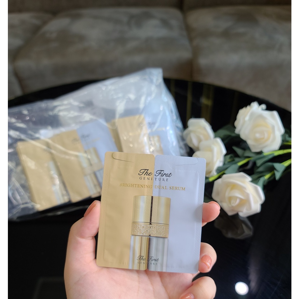 Gói tinh chất dưỡng trắng chống lão hoá Ohui The First Brightening Dual Serum.
