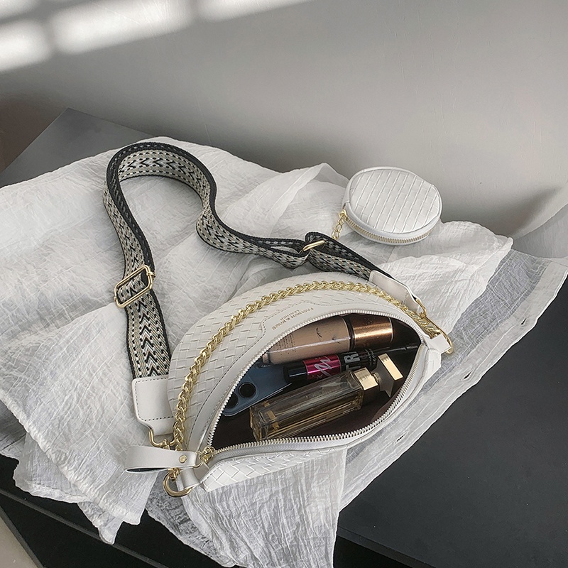 Túi Đeo Chéo Ngực Bằng Da PU Phong Cách Hàn Quốc Cho Nữ