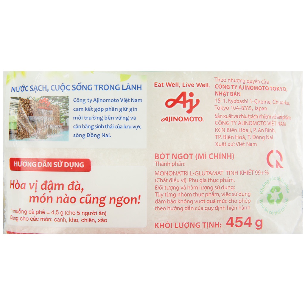 Bột ngọt/Mì chính AJI-NO-MOTO gói 454g
