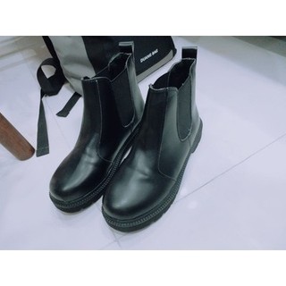 [ ORDER ] Giày bốt cao cổ đế bằng chất da