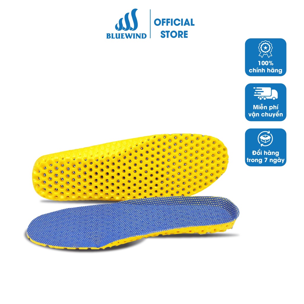 Lót Giày Thể Thao BLUEWIND Hút Mùi, Thoáng Khí Làm Bằng Vải Lưới Và Gel Silicon Êm Mềm Thoải Mái 9307
