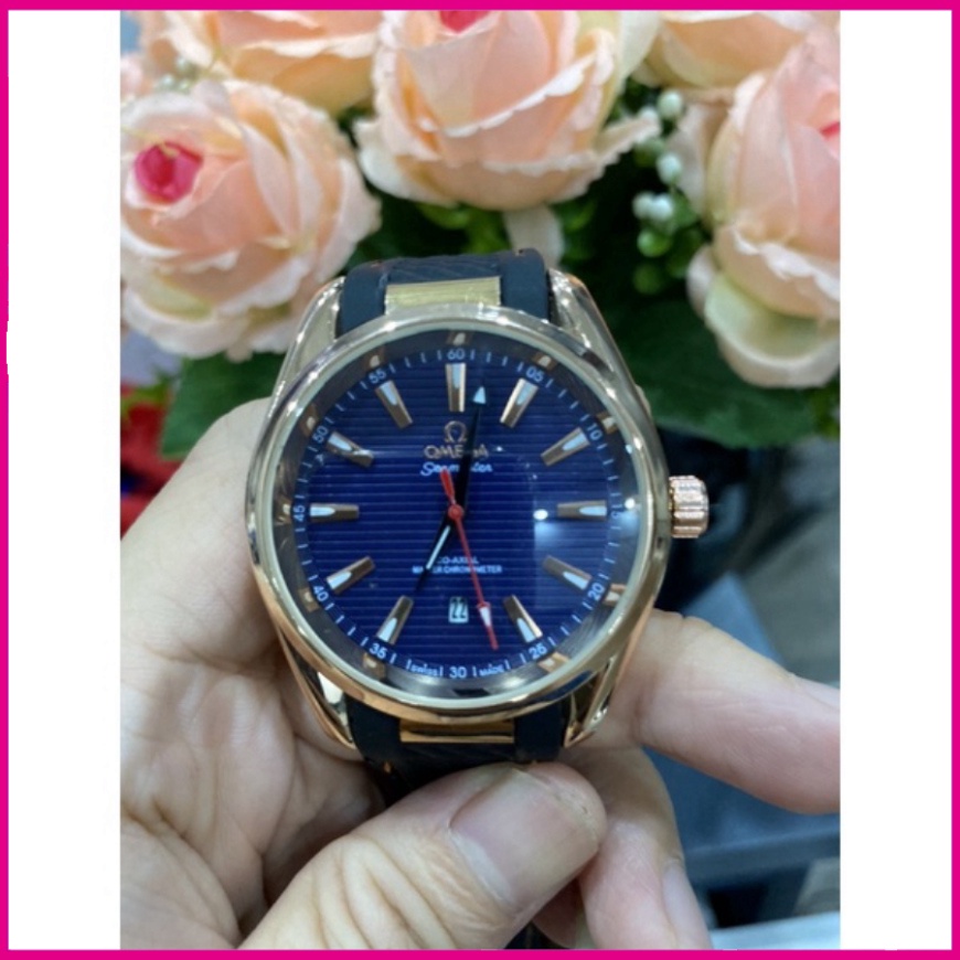 Đồng hồ nam dây da- OMEGA - Đồng hồ thời trang cao cấp free ship toàn quốc