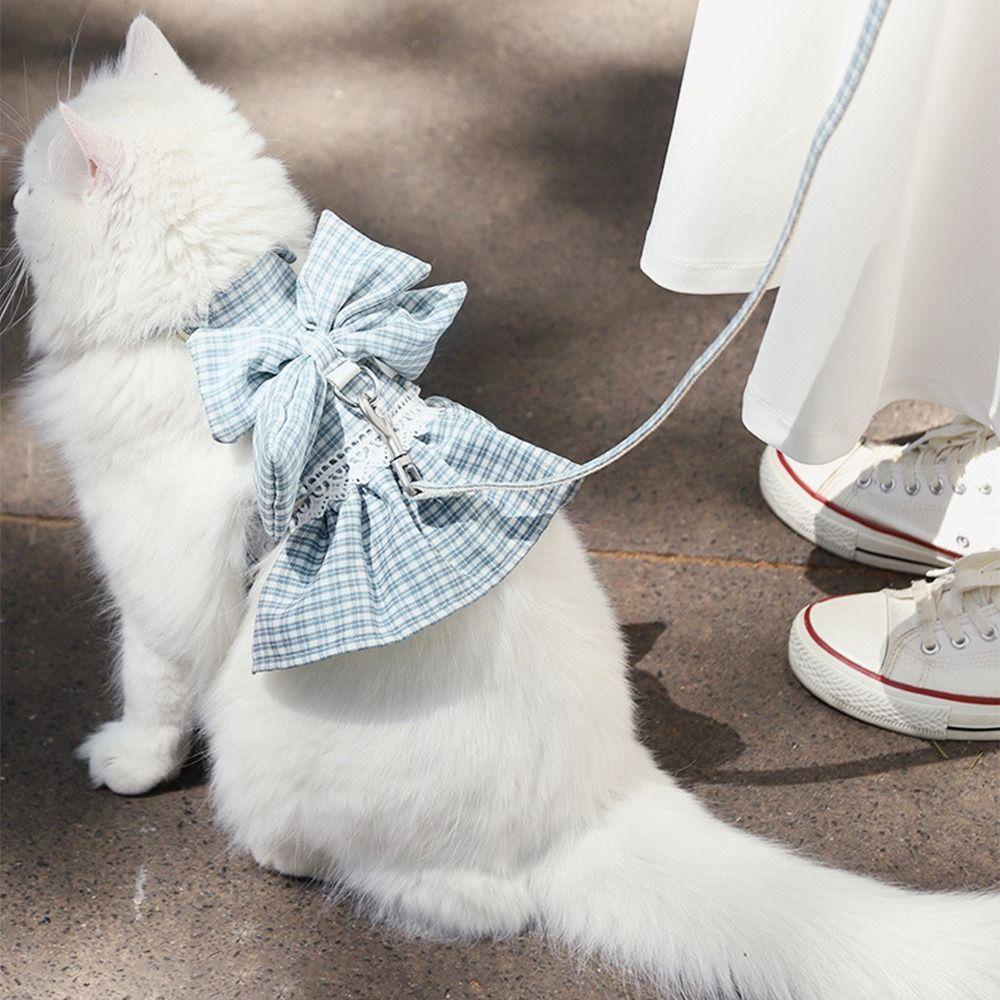 Dây Dắt Thú Cưng Đi Dạo Đính Nơ Dễ Thương