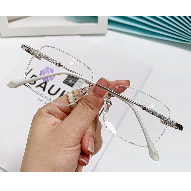 Mắt Kính Không Gọng Phong Cách Sang Trọng 100 ~ + 350 edge