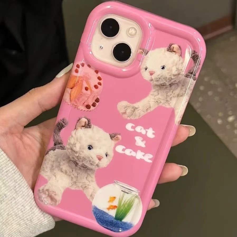 Ốp Điện Thoại TPU Silicone Mềm Trong Suốt Chống Sốc In Hình Mèo Cho IPhone 14 13 11 12 Pro XS Max X XR 7 8 Plus