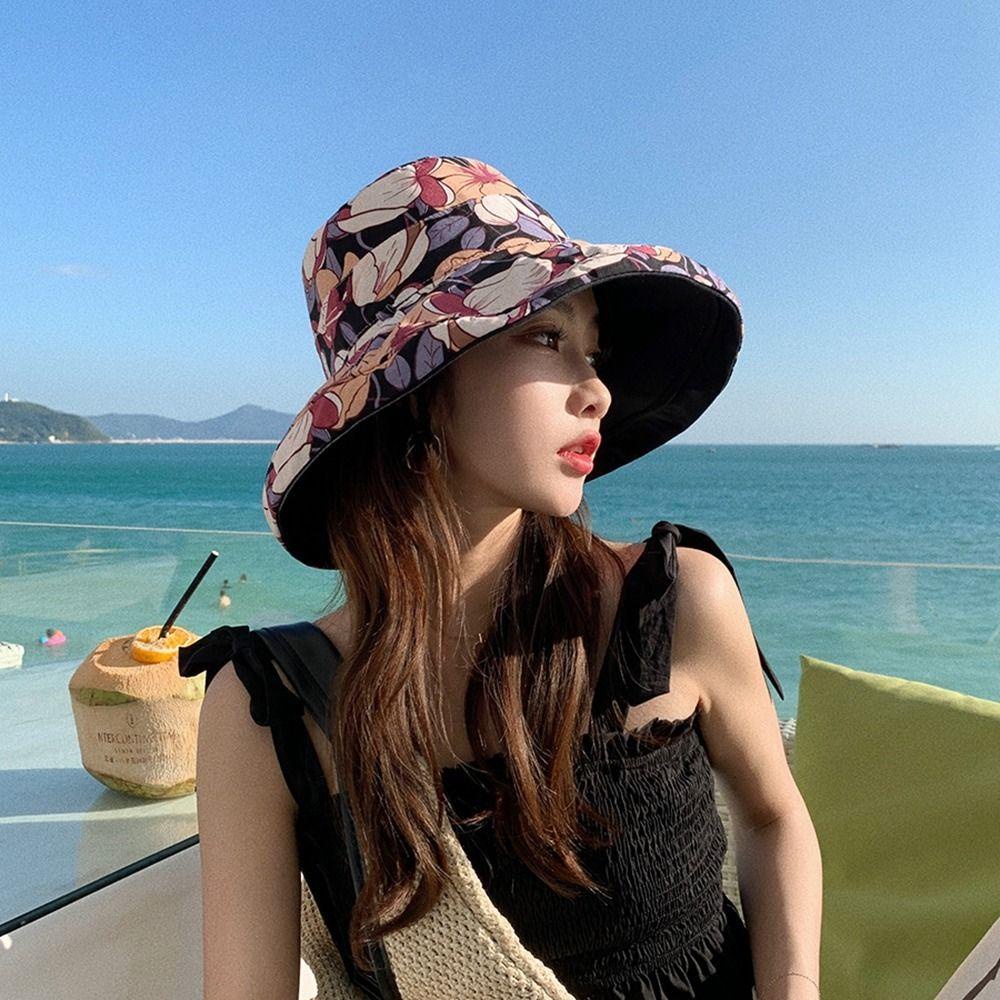 Nón Tai Bèo Cotton Hai Mặt Chống Tia Cực Tím Chống Nắng Gấp Gọn Được Cho Nữ